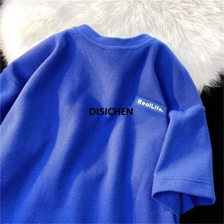DISICHEN%20Fashion%20Waffle%20T-shirts%20For%20Men%20Basic%20Tee%20Casual%20T%20shirt%20Oversized%20Tops%202023%20Quality%20Unisex%20Short%20Tshirts%20Tees%20Men%20Clothing%20Luxury%20-%20Image%208