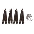 Furniture Box Rotatable Folding Lid Support Hinge Bronze Tone 8Pcs. 
