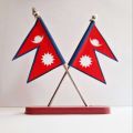 Nepal National Flag Stand Cross. 