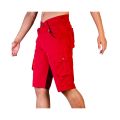 Red Classic Cotton Box Half Pants For Men. 