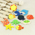 12Pcs/Set Cartoon Animal Fish Cute Fridge Magnet Whiteboard Sticker Cartoon Refrigerator  Decoration Sticker. 