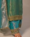 Elegant Soft Twill Net Silk Heavy Embroidery Top-Plazzo Set with Dupatta By Sapnaaz Fashion. 