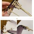 Cross-border New Frameless Miu Home Y2K Curved Sunglasses ins Women's High-End Style Hot Girl Street Style Versatile Sunglasses Wholesale. 