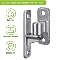 Stainless Steel Gate Hinges, 2set Wall Mount Gate Hinges for Farm Gates, with Non-Welding Chain Link Fence Parts 5/8Inch. 