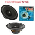 8 inch Speaker Thai 40 Watts Hi-fi Speaker & Woofer (8" Diameter, Black). 