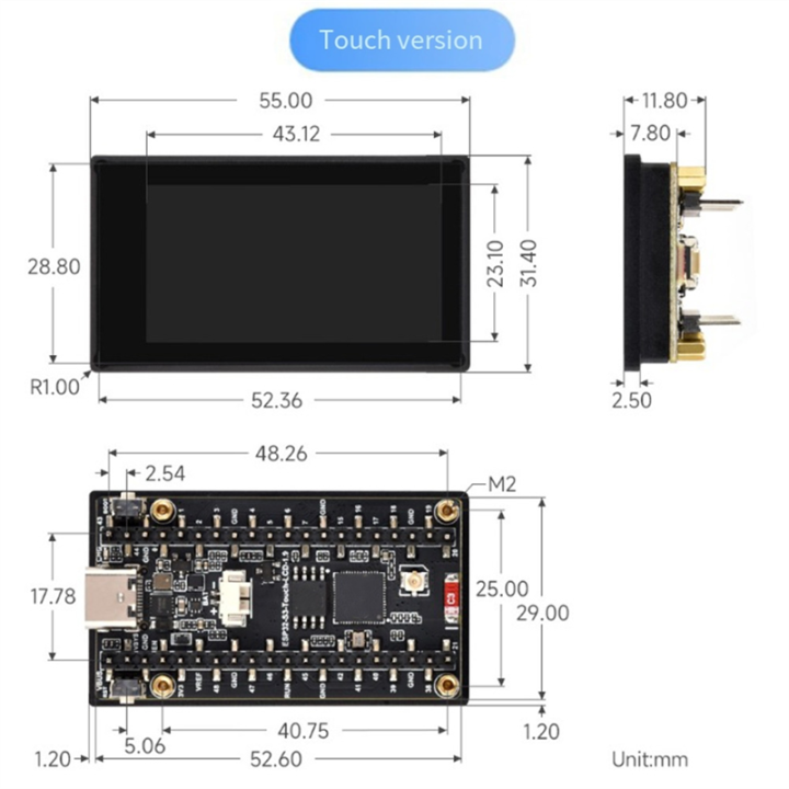 ESP32-S3%20AI%20Development%20Board%20with%201.91inch%20AMOLED%20Display,%20240x536%20Resolution,%20Accelerometer%20and%20Gyroscope%20Sensor%20with%20Touch%20-%20Image%202