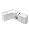 1/12 Scale Doll House Miniatures Kitchen Cabinets Set,White. 