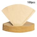 100Pcs Coffee Filters Disposable Cone Paper Coffee Filter Natural Unbleached Filter 4-6 Cup for Pour Over Coffee Makers. 
