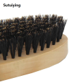 Sutuiying Wooden Hair Beard Brush For Men Natural Wood Comb Boar Bristle Mustache Profesional Brush Travel Men's Waves Brush Gifts Birthday Beard Care. 