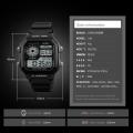 SKMEI 1299 Military Sporty Led Digital Watch for Men - Black | SKMEI Dual Time Black Digital LED Display Watch For Men. 