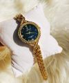Golden Quartz Waterproof Watch For Women. 