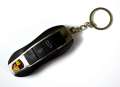 Electric Shock Keychain Prank Toy with LED Torch And Laser Light - Black. 