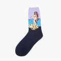 1 Pair Autumn Winter Retro Men Couple New Art Van Gogh Mural World Famous Oil Painting Series Funny Socks. 