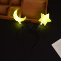 Bow Design Light Emitting Stick Luminous Hollow Yellow Concert Props Pentagram 2pc Set Performance Headdress for Carnival Party Seaside Event Kids. 