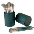 Makeup Mania Beauty Green Makeup Brush Kit  14pcs Make Up Brushes Dark Green Color Handles Makeup Brushes Set/ 14 pcs Makeup Brushes With Green Box. 