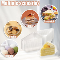 Sptrry50Pcs Cake Containers with Hinged Lid,Disposable Pie Boxes,Individual Cheesecake Containers,Cake Carriers. 