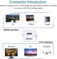 Mini HDMI to VGA Converter with Audio | HDMI2VGA 1080P Adapter Connector | PC Laptop to HDTV Monitor Projector. 