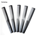 Sutuiying 5 Pieces Fine Cutting Wide Tooth Hair Barber Carbon Fiber Salon Original Hairdressing Comb Heat Resistant Styling Grooming Comb. 