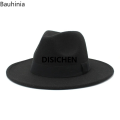 DISICHEN 2023 New Hot Wide Brim Felt Fedora Hats With Bee Ribbon Autumn Winter Wedding Party Trilby Hat Men Gentleman Jazz Hats 56-58CM Portable. 