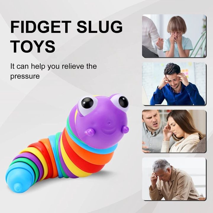 Bizzy Kawaii Caterpillar Slug Shark Dolphin Decompression Toy Anti ...