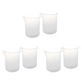 NCANRUI 6 Pcs 50 Ml Laboratory Plastic Water Liquid Measuring Cup Transparent. 