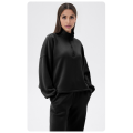 Women'S Half Zip Modal Loose Casual Stand Collar Sweatshirt 2025 Popular Long Sleeve Fall Pullover. 