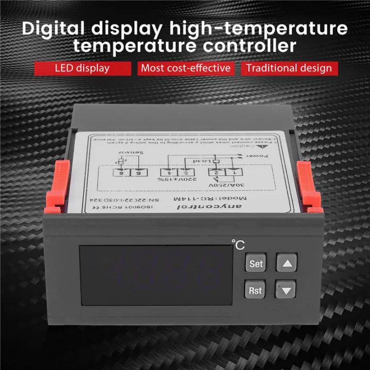 220V/30A%20Digital%20Temperature%20Controller%20Rc-114M%20Thermostat%20Relay%20Output%20-30~300%20Degree%20With%20Sensor%20-%20Image%203