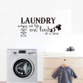 Apartment Art Washing Machine Symbol Home Decor Ornaments Washer Dryer Sign Quotes Laundry Room Decal Wall Sticker. 