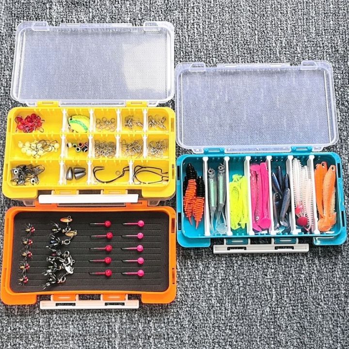 Bait Container Double Side Fishing Tackle Box Assembled Design Spinner ...