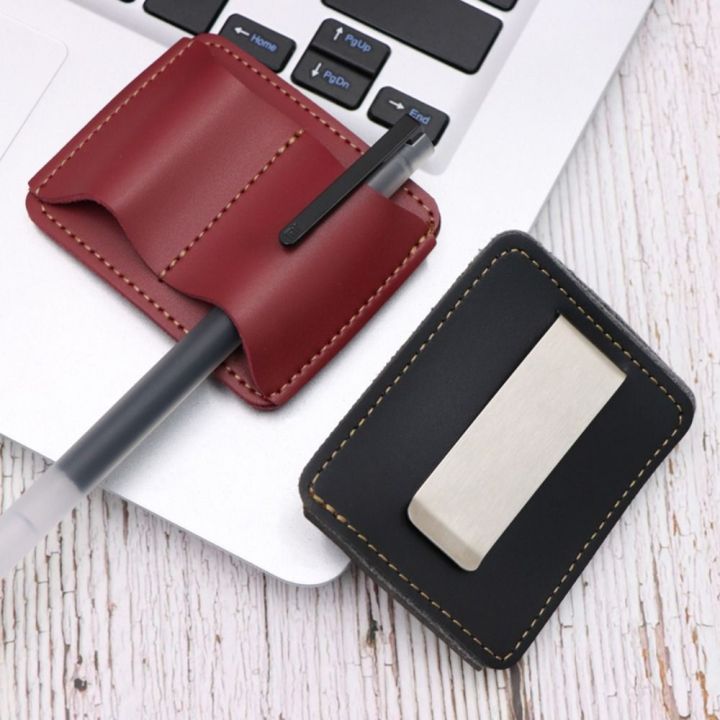 Portable%20Handmade%20Leather%20Pen%20Holder%20Double%20Slot%20with%20Metal%20Clip%20Pencil%20Organizer%20Durable%20Anti-lost%20Pen%20Sleeve%20Travel%20-%20Image%204