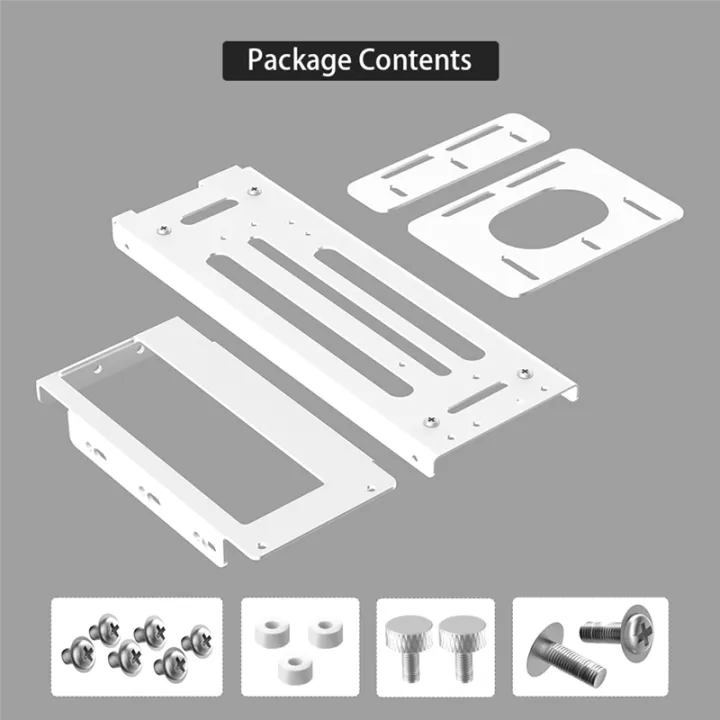 Vertical%20GPU%20Mount%20Bracket,2%20Graphics%20Card%20Steering%20Holder%20Slots%20with%20Hardware,EGPU%20Dock,External%20GPU%20Docking%20Station%20White%20-%20Image%207