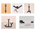 NCANRUI 1/2 Inches Malleable Cast Iron Pipe Flange, 1/2 Inches Black Pipe Threaded Pipe Nipples, 8 Pcs. 