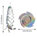 12 Pack Bird Repellent Spiral Reflectors Silver Mylar Spinner, Hanging Reflective Bird Deterrent Device. 