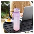 Sports Water Bottle With Straw, 900  ml, With Filter Time Marking And Leakproof Pack of 1 pcs. 