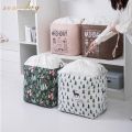 Durable Quality Large Sized Cotton Linen with PE Waterproof Coating Laundry Basket Bag with Handles. 