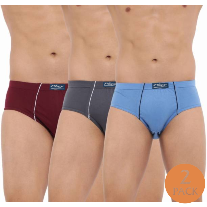Play Smart Cut Brief Underwear For Men (Pack Of 2 Pcs)