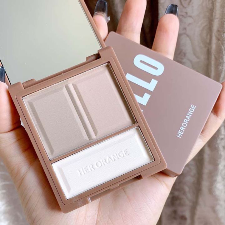 3D Natural Trimming Repair Highlight Make Up Face Powder High Gloss Cosmetic Waterproof Contour Bronzer Pressed Powder Palette