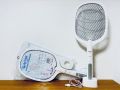 GECKO Plastic Racket Automatic Mosquito Killer Swatter/Bat - White | 1200mAh Lithium Battery With Type-C Charging Port. 