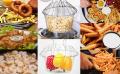 Multi-Function Stainless Steel Foldable Fry Basket  Chef Basket Poaching Boiling Deep Frying Basket Fruit Vegetable Rinsing Washing Cook Tool. 