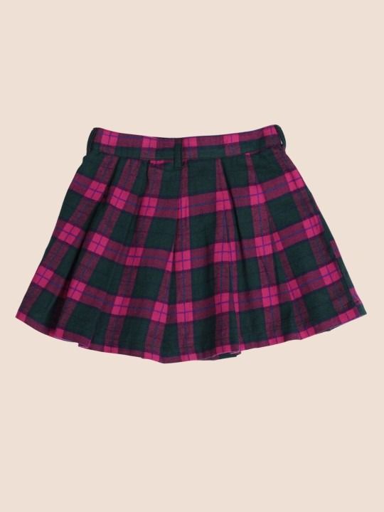 U.S.%20Polo%20Assn.%20Kids%20Girls%20Checked%20Pure%20Cotton%20Pleated%20Skirt%20-%20Image%207