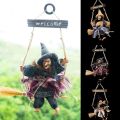 Scary Spooky Props Wooden Pendant Haunted House Props Home Door Bar Club Decor Halloween Hanging Ghost Witch Dolls. 