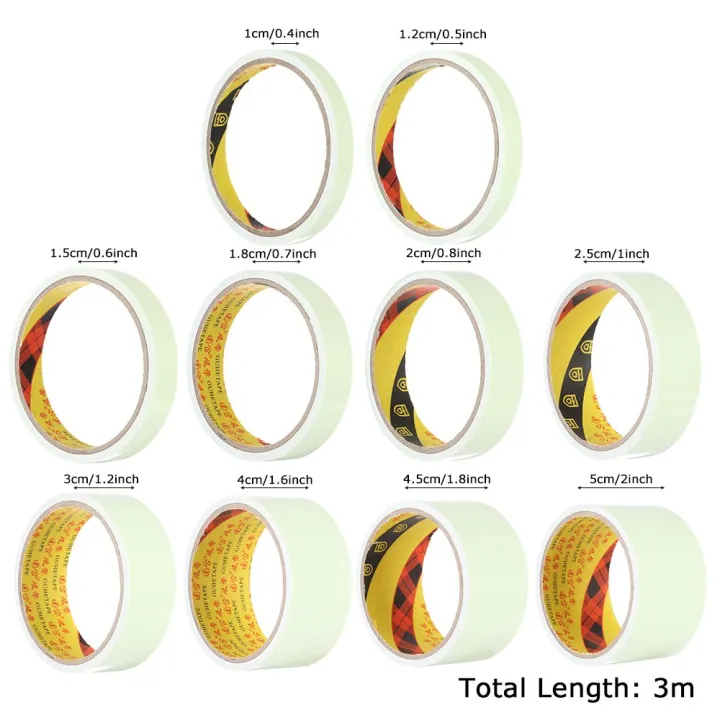 3m%20Fluorescent%20Tape%20Various%20sizes%20Self%20Adhesive%20Warning%20Stickers%20Glow%20In%20The%20Dark%20Green%20Luminous%20Tape%20-%20Image%202