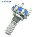 1 Set EC11 Rotary Encoder Code Switch Digital Potentiometer 360 Degree with Knob 7 Pins Shaft Dia. 6mm*20mm for Arduino. 
