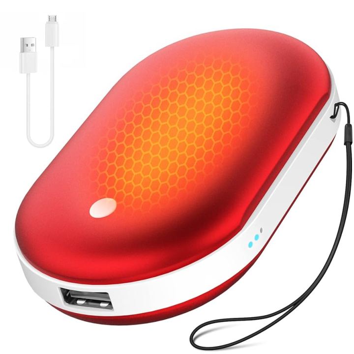 Hand Warmers Rechargeable Reusable Electric: 3000mAh USB Hand Warmer Portable Pocket Heater - 3 Levels Heat Hand Warmers for Hiking Golf Camping Walking Skiing,Raynauds - Tech Gifts for Men Women