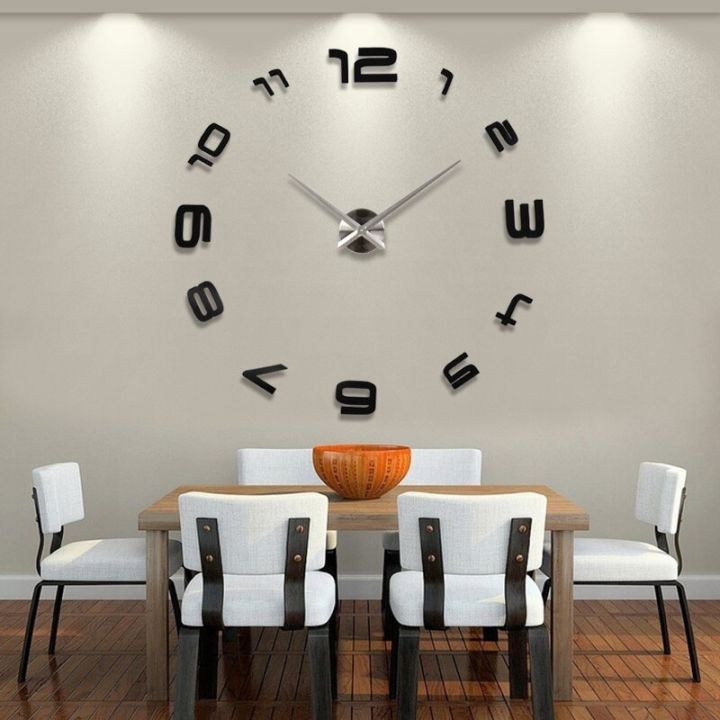 Home Decor Big Mirror 3D DIY Wall Clock Modern Design, Large Decorative Designer 3D Wall Clocks Diameter Upto-27Inch