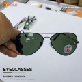 Ray-Ban Sunglasses RB3025 Aviator Classic Black Frame Polarized Green Lens 58mm. 