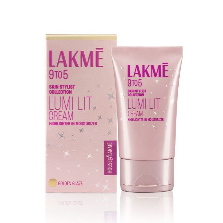 Lakme 9 To 5 Lumi Lit Cream Highlighter + Moisturizer +Primer With Hyaluronic Acid & Niacinamide