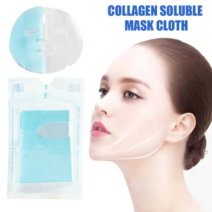 Lethe Ling Nano Collagen Film Paper Soluble Facial Mask Cloth Soluble ...