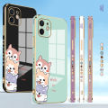 Jizetin for Realme 9 Pro / OnePlus Nord CE 2 Lite 5G Back Cover With Free Lanyard Cute Dogs 6D Plating Silicone Phone Case. 