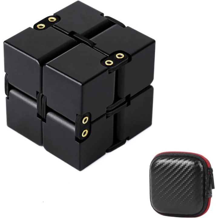 Infinity Cube， Aluminum alloy metal Infinity Cube Fidget toy, a stress relieving Rubik's Cube gift for children and adults